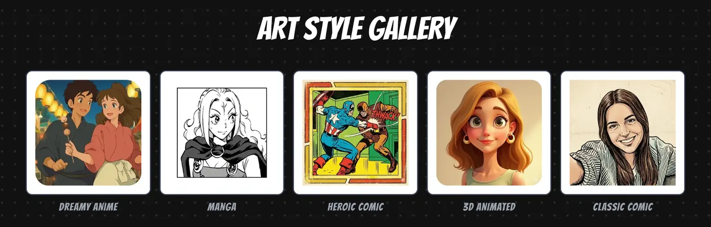 Five art styles